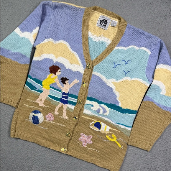 Storybook Knits Sweaters - Storybook Knits beach ocean nature cardigan knit‎ sweater